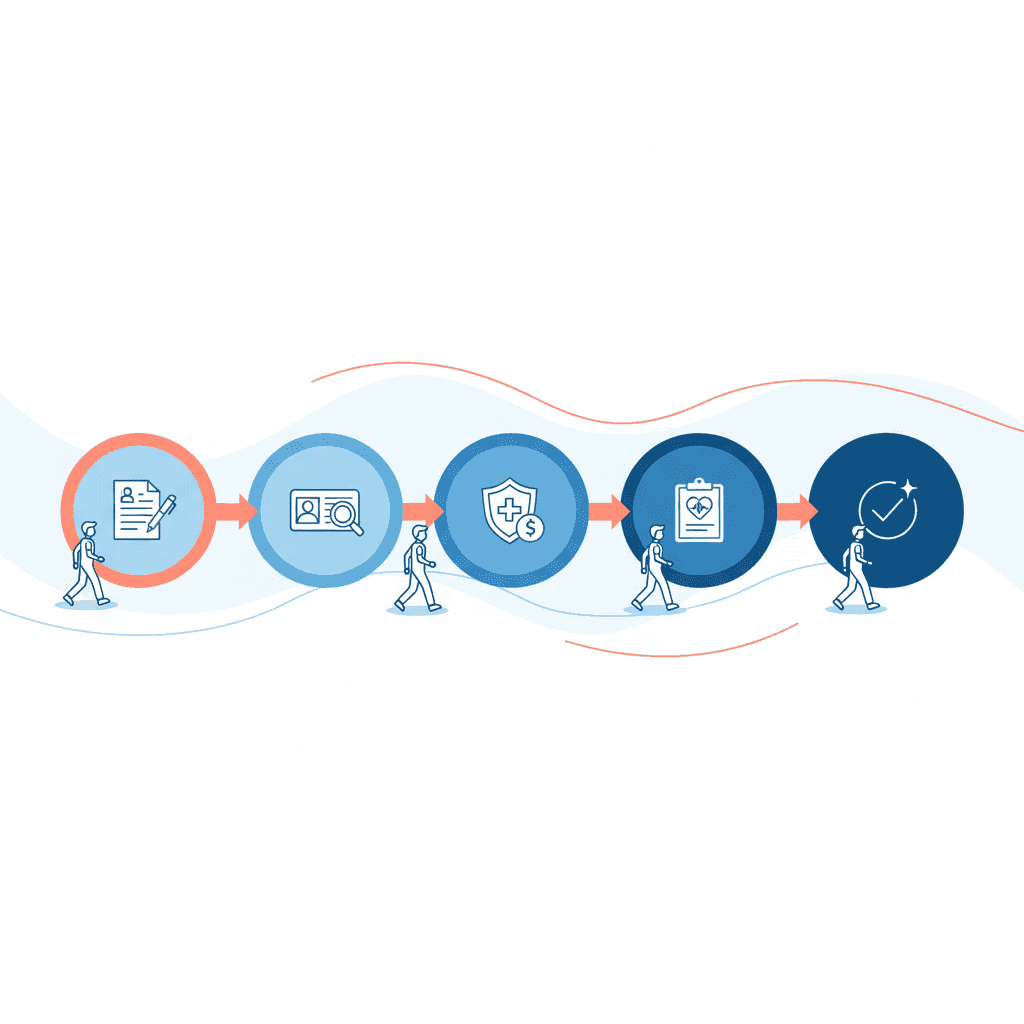 5 Steps to Seamless Patient Onboarding illustration