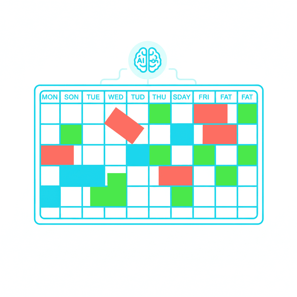 AI-Powered Scheduling reducing no-shows illustration