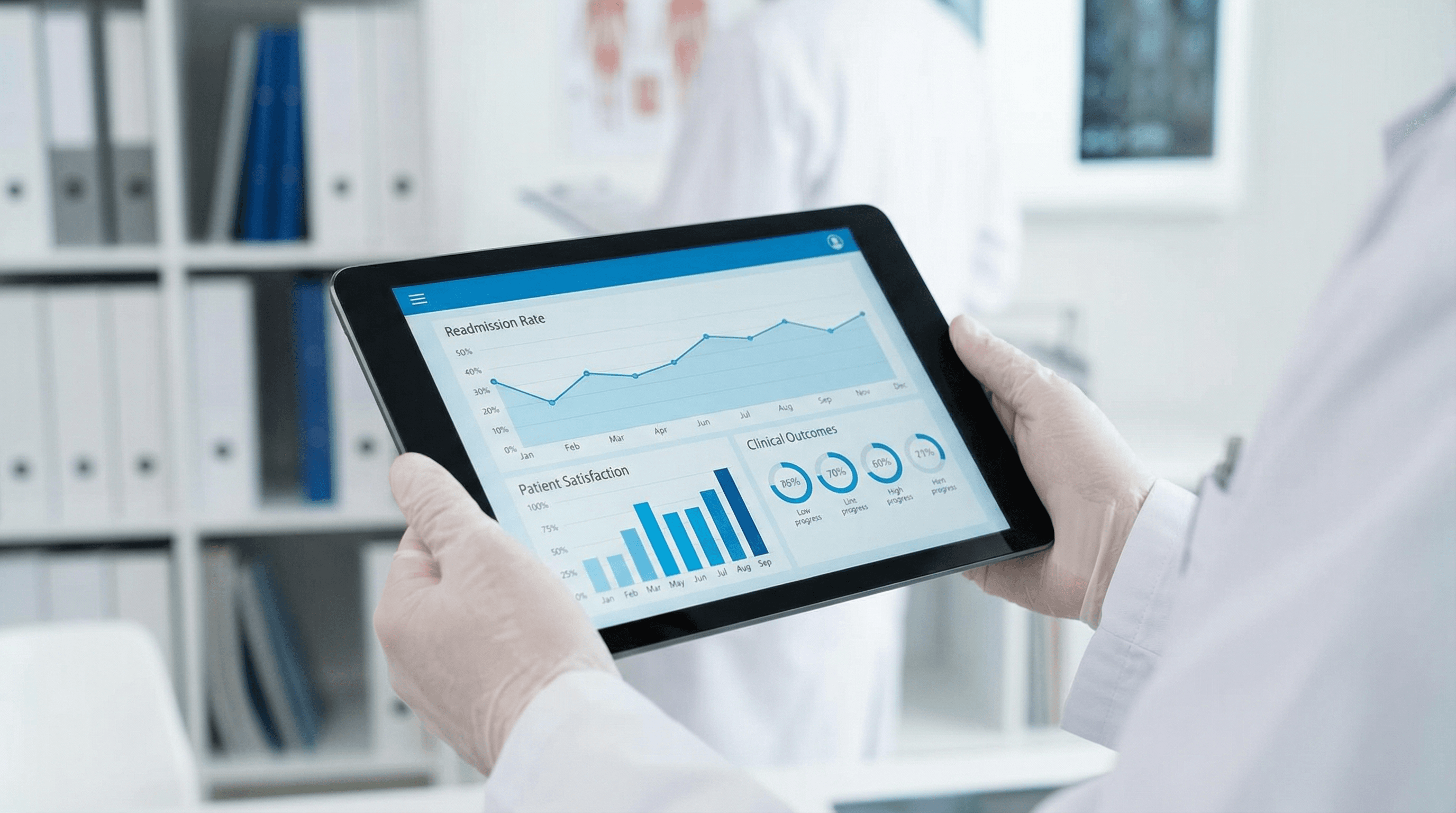 PROM collection dashboard showing patient outcomes