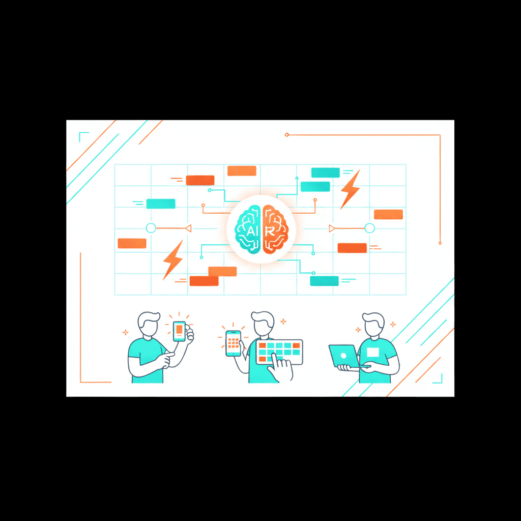 Real-time appointment scheduling interface on smartphone
