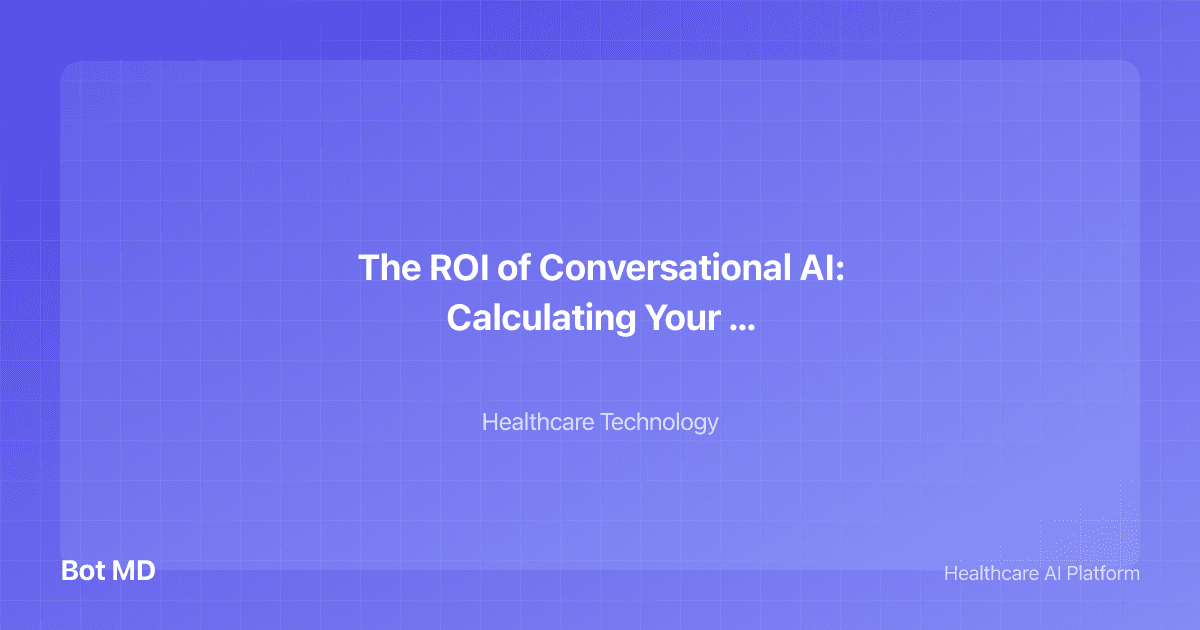 ROI of Conversational AI for Hospitals illustration